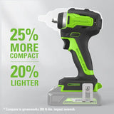 24V 3/8" Impact Wrench, 2.0Ah Battery and Charger Included