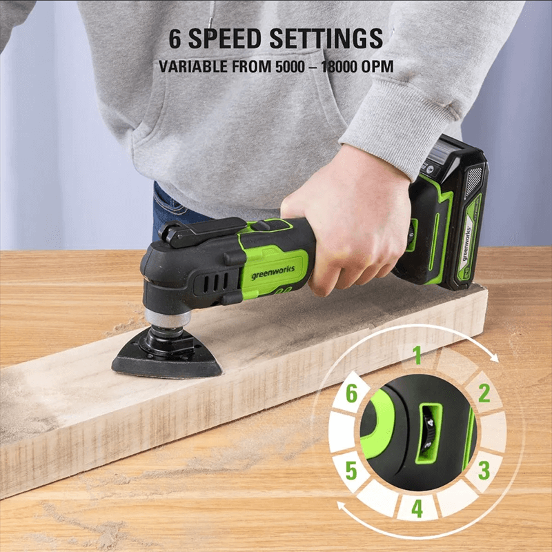 24V Oscillating Multi-Tool, 2.0Ah USB Battery and Charger Included